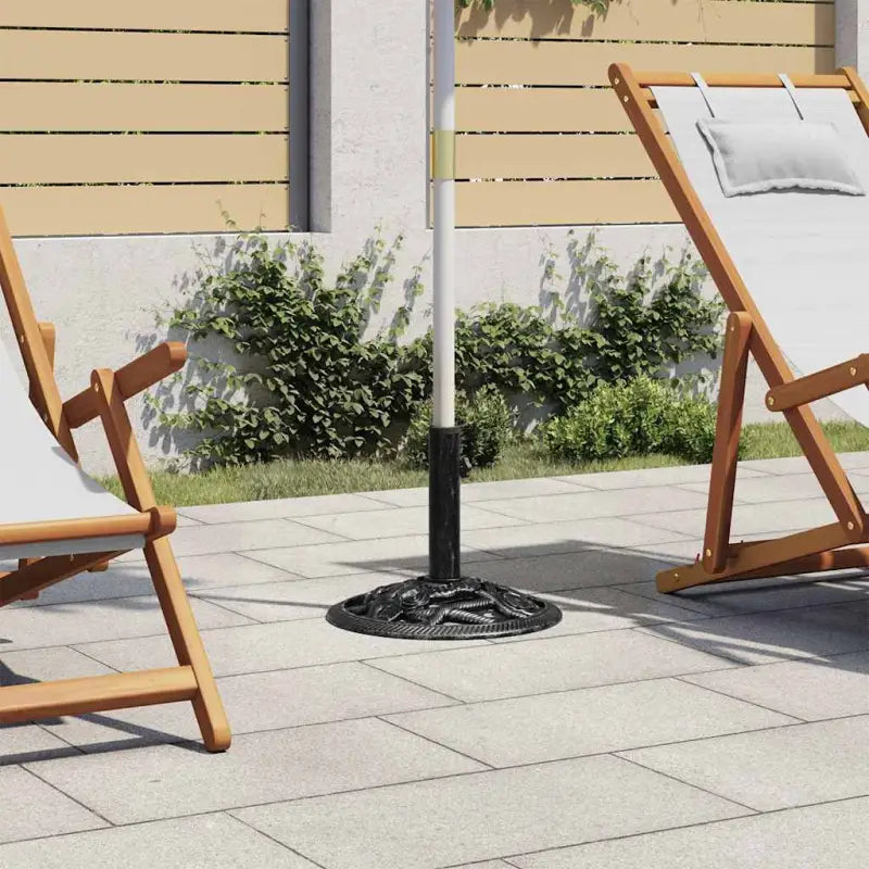 Robuuste gietijzeren parasolvoet voor stabiliteit - Zwart / 40 x 40 x 32 cm / 1 - Parasolvoeten