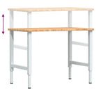 Robuuste werkbank met massief eikenhout en groot werkgebied - Werkbanken