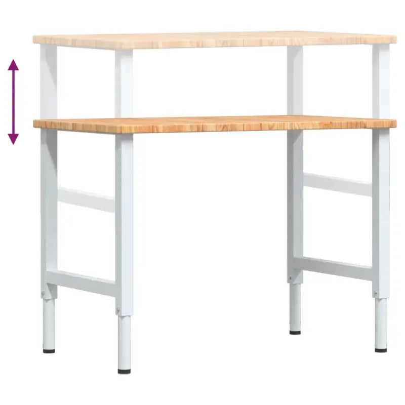 Robuuste werkbank met massief eikenhout en groot werkgebied - Werkbanken