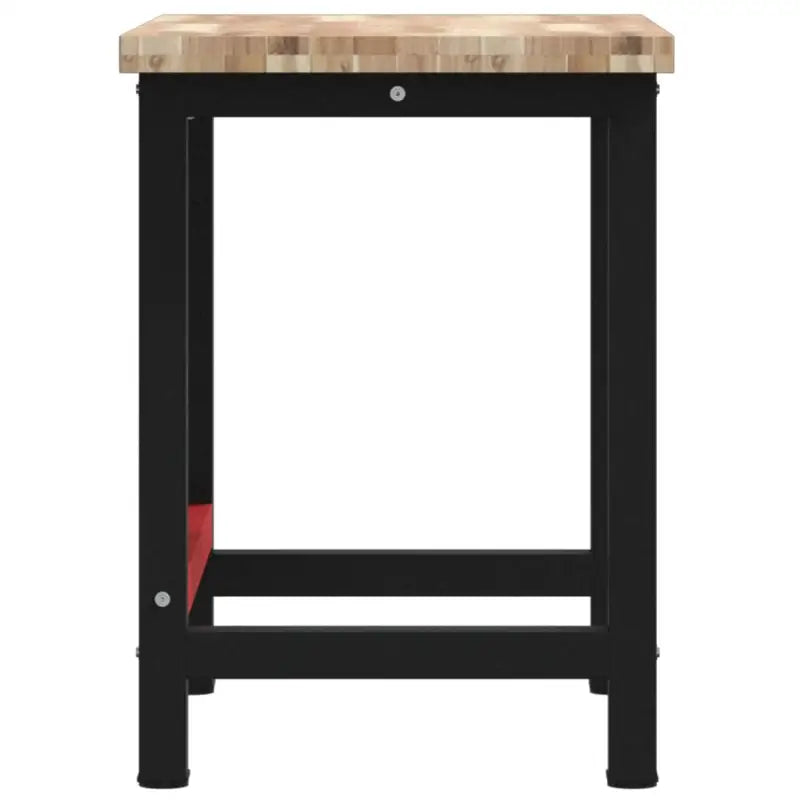 Robuuste Werkbank van massief acaciahout met groot werkgebied - Naturel / 100 x 60 x 83 cm / 1 - Werkbanken