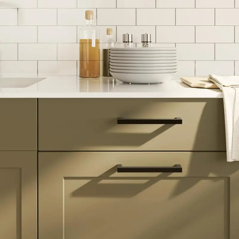 Roestvrijstalen kastknoppen en grepen met modern ontwerp - Zwart / 128 mm / 10 - Kastknoppen en kastgrepen