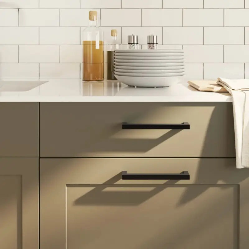 Roestvrijstalen kastknoppen en grepen met modern ontwerp - Zwart / 160 mm / 20 - Kastknoppen en kastgrepen