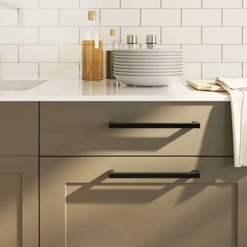 Roestvrijstalen kastknoppen en grepen met modern ontwerp - Zwart / 224 mm / 20 - Kastknoppen en kastgrepen