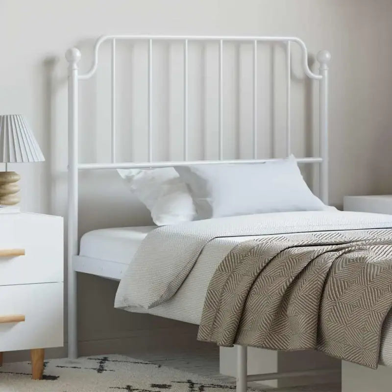 Ronde buizen hoofdbord voor een trendy en duurzame slaapkamer Look - Wit / 100 cm / 1 - Hoofdborden en voetborden