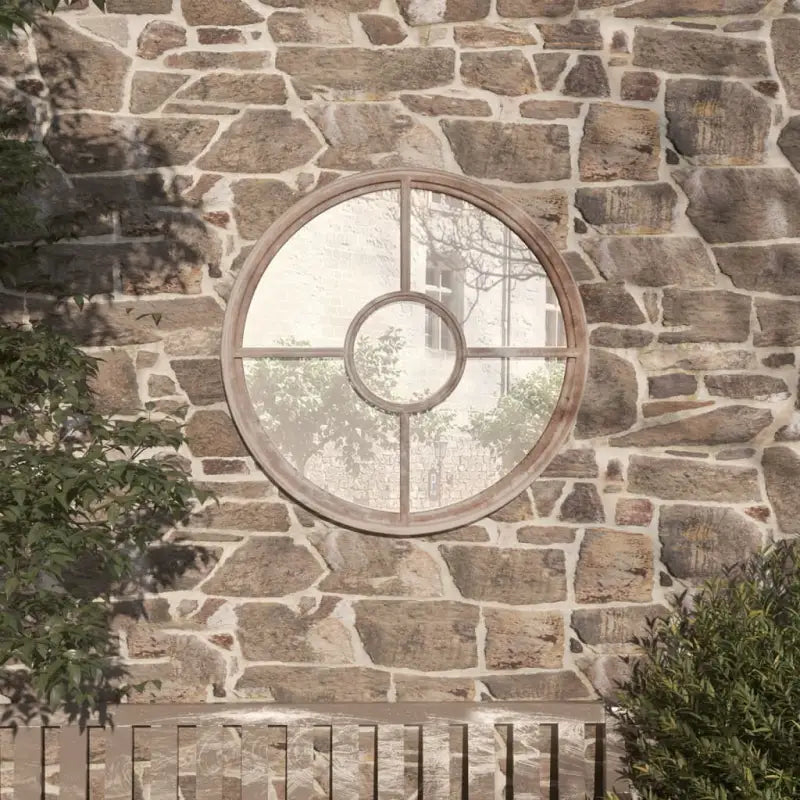 Ronde ijzeren spiegel voor buitenruimte - Zand / 60 x 4 cm / 1 - Spiegels