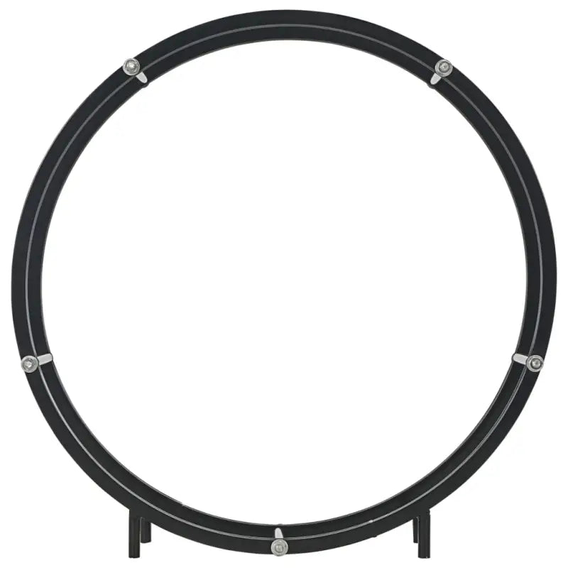 Ronde Stalen Houthaard voor stijlvolle houtopslag - Brandhoutrekken