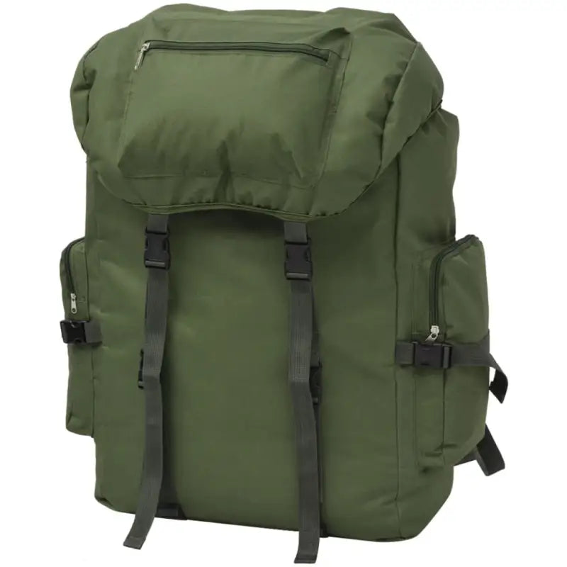 Rugzak in legerstijl van 600d polyester voor outdoor en militaire gebruik - Groen / 65 l / 1 - Rugzakken