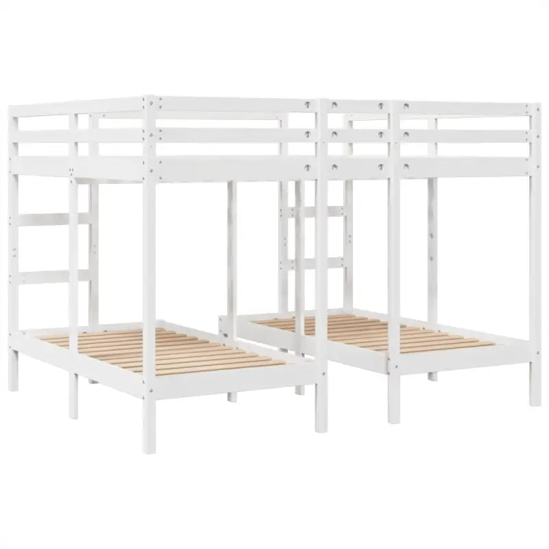 Ruimtebesparende oplossing voor meerdere kinderen met massief grenenhout - Bedden & bedframes