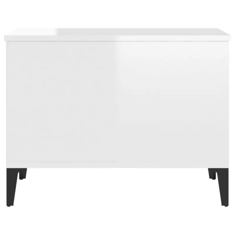 Salontafel Hoogglans Wit met Lift-Top in Bewerk Hout - Salontafels