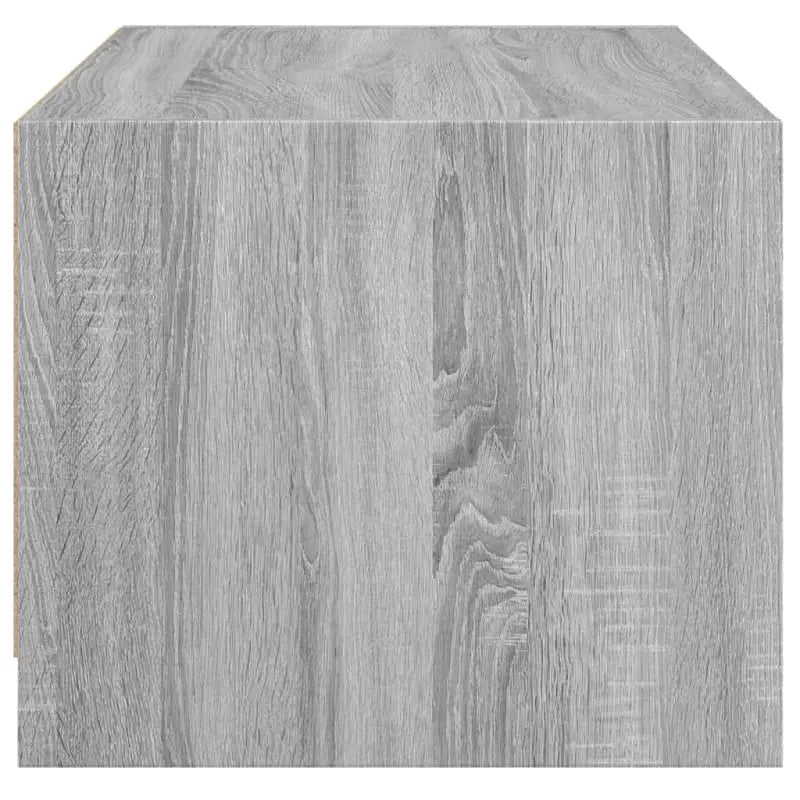 Salontafel in Grijs Sonoma Eiken met opbergruimte en glazen deuren - Salontafels