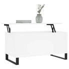 Salontafel met bewerkt hout en metalen poten met lift-top functie - Salontafels