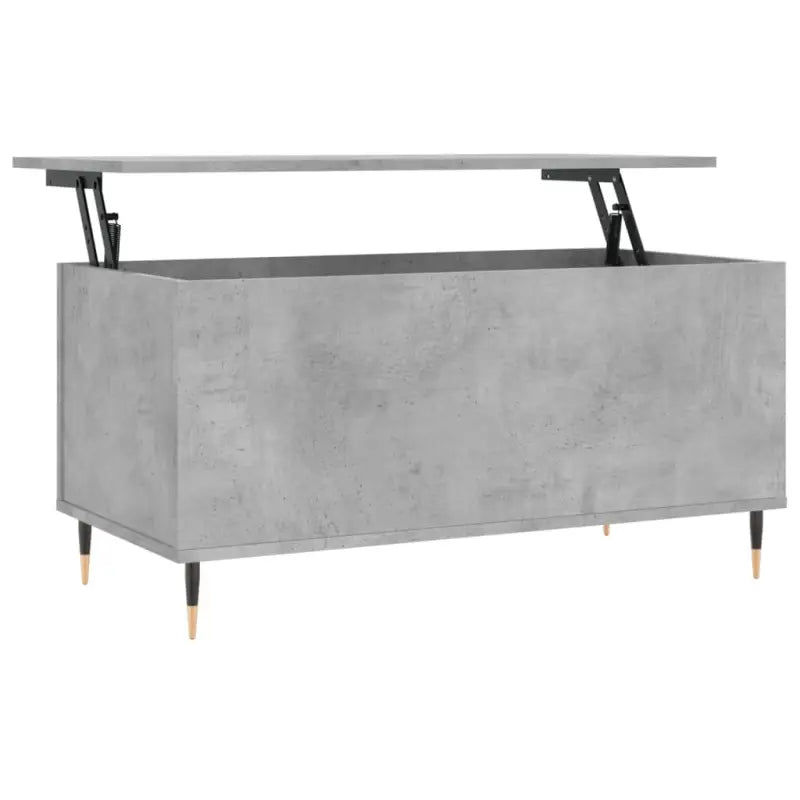 Salontafel met bewerkt hout en metalen poten met lift-top functie - Salontafels
