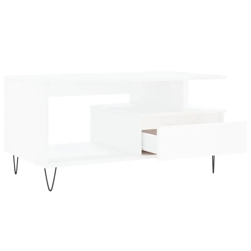 Salontafel met bewerkt hout en metalen poten voor een elegante woonkamer - Salontafels