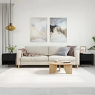 Salontafel met bewerkt hout en metalen poten voor stijlvolle woonruimte - Zwart / 2 - Salontafels