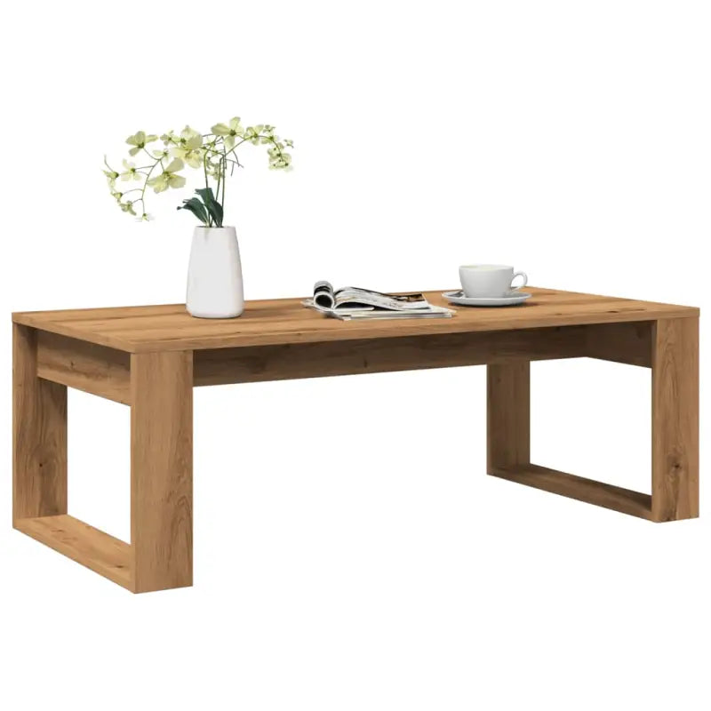 Salontafel met bewerkt hout voor elegante en stabiele woonkameraccessoire - artisanaal eikenkleurig / 1 - Salontafels