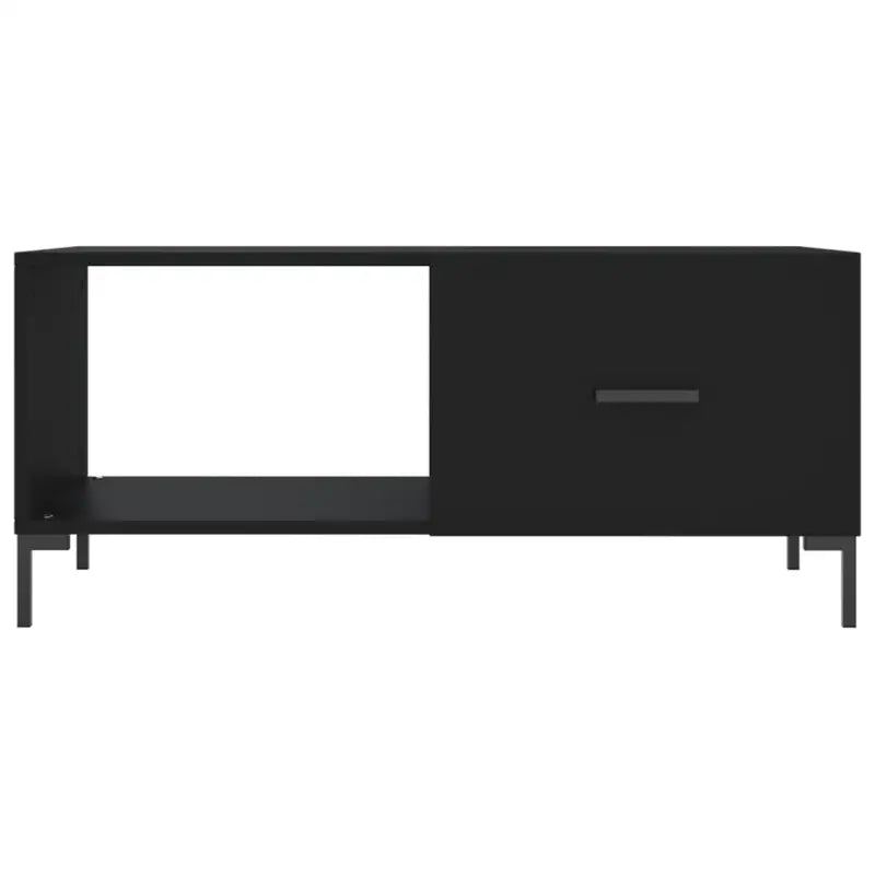 Salontafel met ijzeren poten en bewerkt hout voor een elegante woonkamer - Salontafels