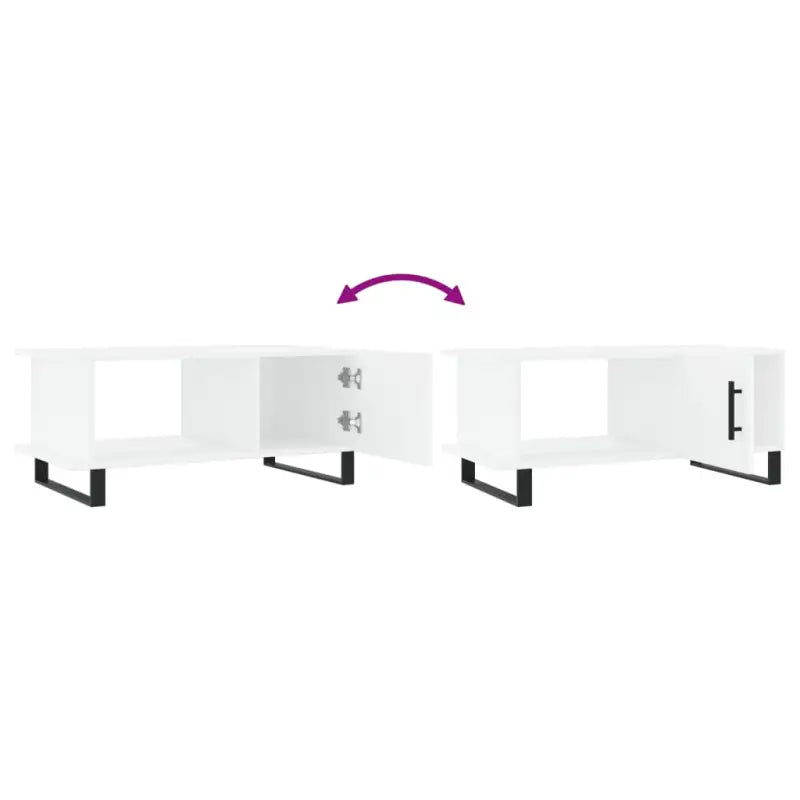 Salontafel met ijzeren poten van bewerkt hout voor een elegante woonkamer - Salontafels