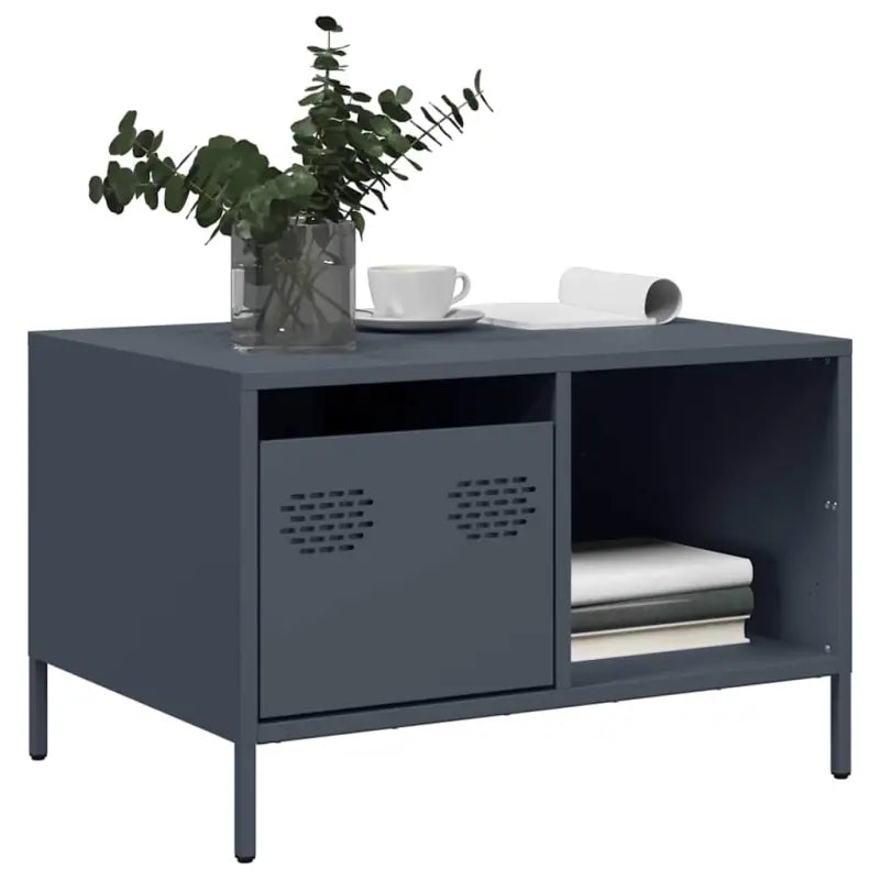 Salontafel met koudgewalst staal en verstelbare schroefpoten - Antraciet / 1 - Salontafels