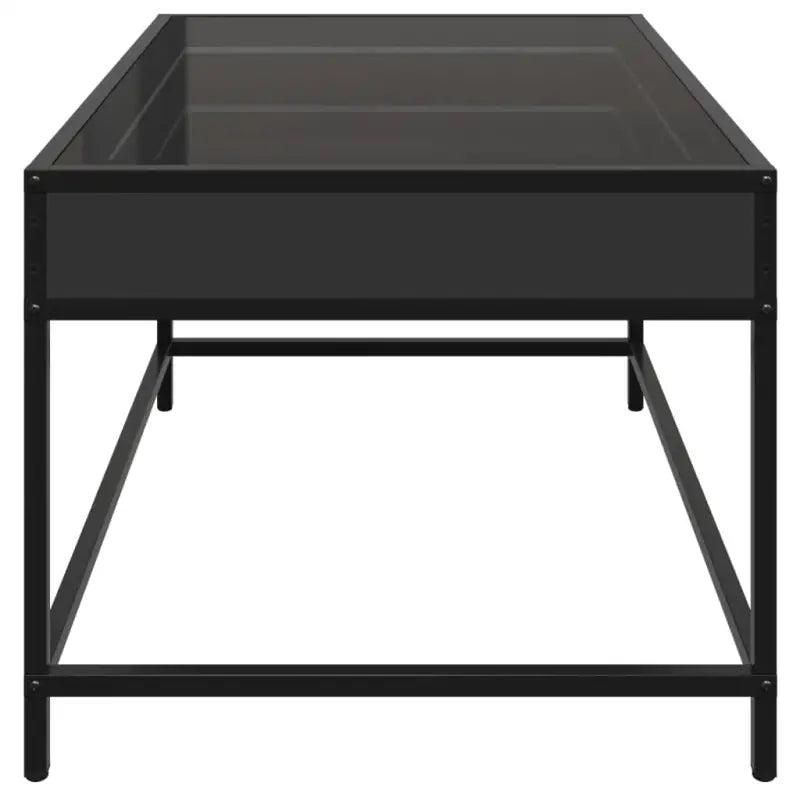 Salontafel met LED-infinity spiegel en bewerkt hout voor duurzame stijl - Salontafels