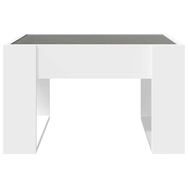 Salontafel met LED-infinity spiegel en bewerkt hout voor stabile stijl - Salontafels