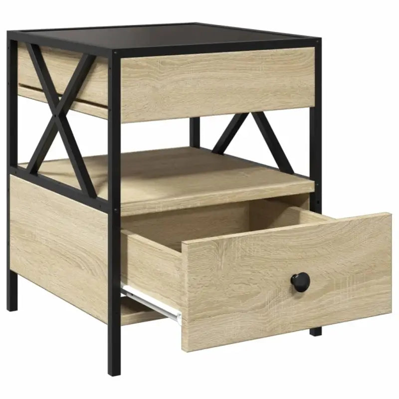 Salontafel met LED-infinity spiegel van bewerkt hout voor elke ruimte - Salontafels