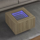 Salontafel met LED-infinity spiegel van bewerkt hout voordelig - Sonoma eiken / 60 x 60 x 40 cm / 1 - Salontafels