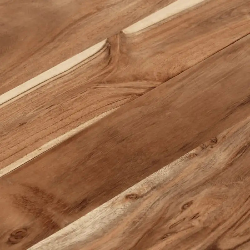 Salontafel met massief acaciahout en roestvrij staal elegant design - Salontafels