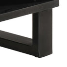 Salontafel met massief mangohout en glazen tafelblad - Salontafels