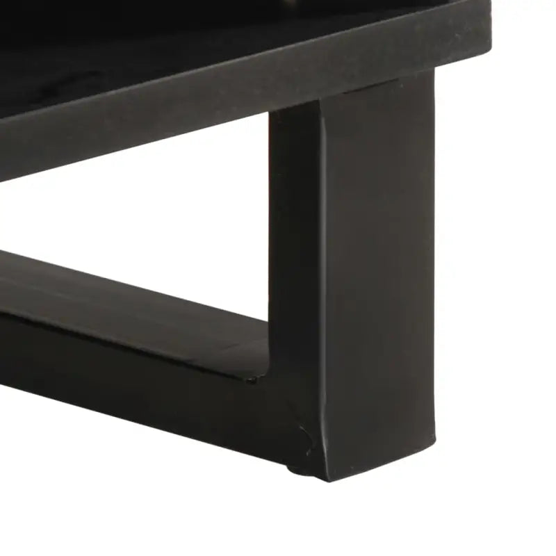 Salontafel met massief mangohout en glazen tafelblad - Salontafels