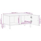 Salontafel met massief mangohout en ijzeren poten voor elegance - Salontafels