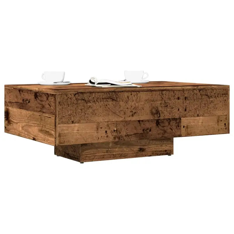 Salontafel met modern design van bewerkt hout voor in de woonkamer - Oud hout / 85 x 55 x 31 cm / 1 - Salontafels