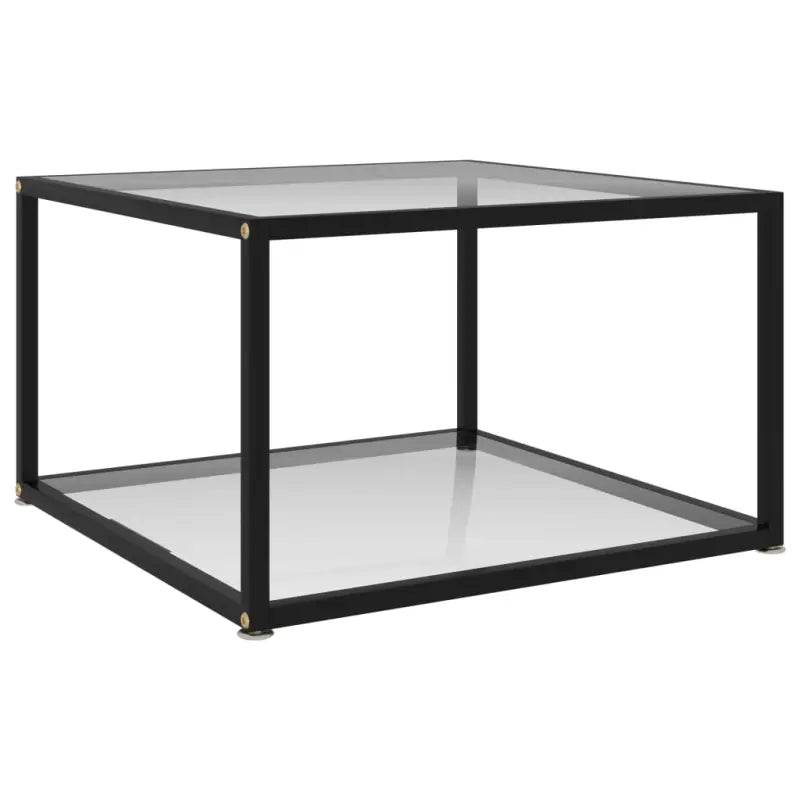 Salontafel met twee lagen van gehard glas en gepoedercoat staal - Salontafels