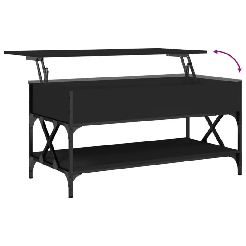 Salontafel met verstelbare poten van bewerkt hout voor een stijlvolle woonkamer - Salontafels