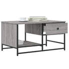 Salontafel van bewerkt hout in grijs sonoma stijl - Salontafels