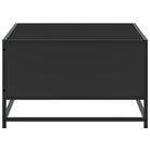 Salontafel van bewerkt hout met industrieel metalen frame - Salontafels