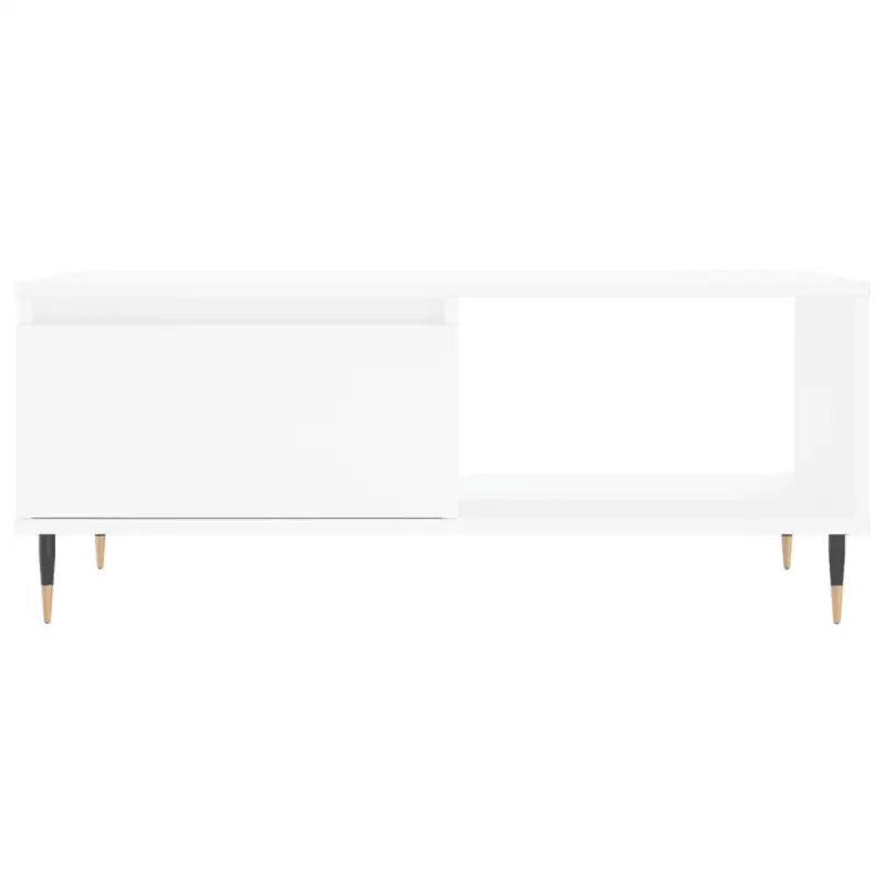 Salontafel van bewerkt hout met metalen poten voor een stijlvolle woonkamer - Salontafels