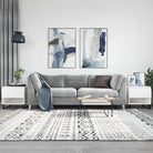 Salontafel van bewerkt hout met metalen poten voor stijlvolle woonkamer - Hoogglans wit / 2 - Salontafels