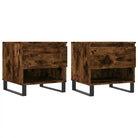 Salontafel van bewerkt hout met metalen poten voor stijlvolle woonkamer - Salontafels