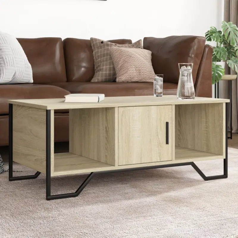 Salontafel van bewerkt hout voor een elegante en eenvoudig schoon woonkamer - Sonoma eiken / 1 - Salontafels