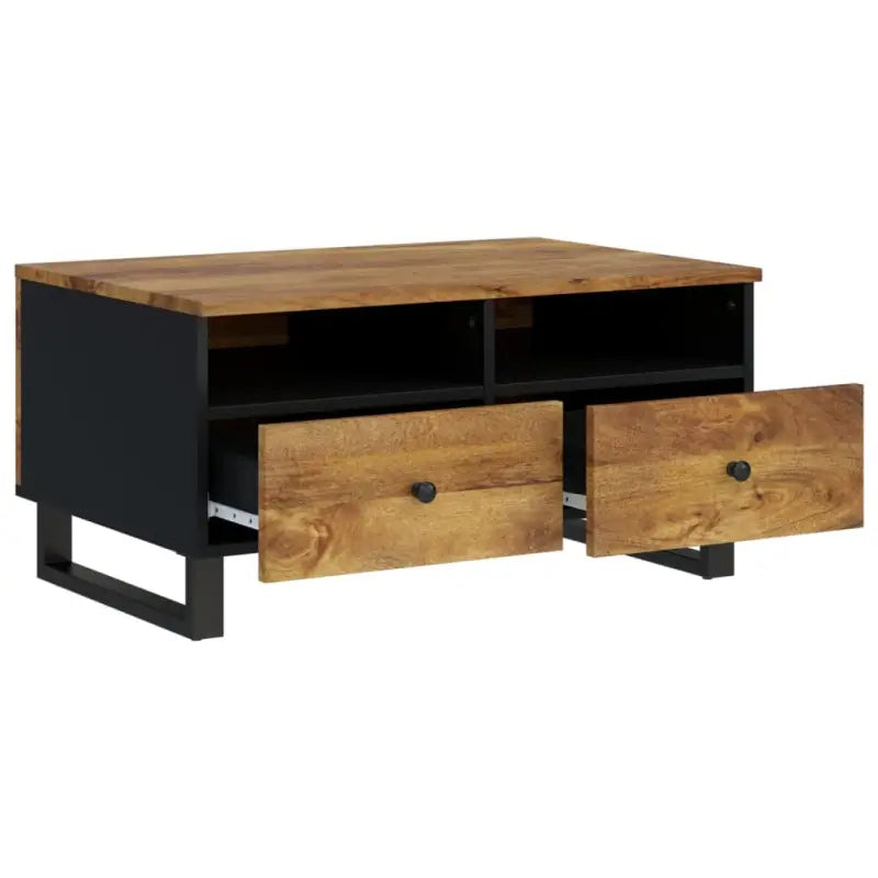 Salontafel van massief mangohout met bewerkt hout effect - Salontafels