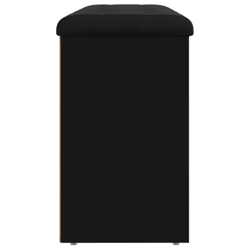 Schoenenbank met opberg- en halbankje van bewerkt hout in zwart materiaal - Opberg- & halbankjes