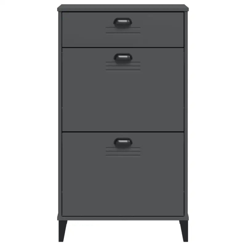 Schoenenrek van bewerkt hout voor slimme en stabiele opbergruimte - antracietgrijs / 1 - Schoenenrekken