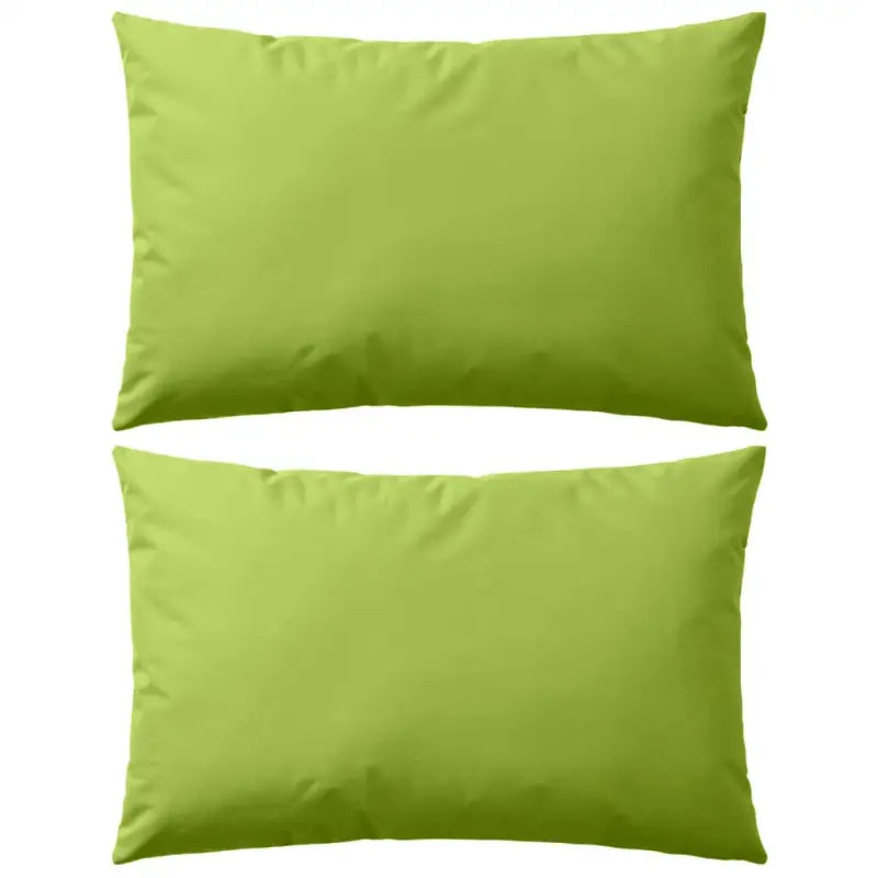 Sierkussens voor buiten met levering bevat UV en waterbestendige stof - Appelgroen / 60 x 40 cm / 2 - Sierkussens