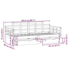 Slaapbank met lades van massief grenenhout met rustieke charme - Bedden & bedframes