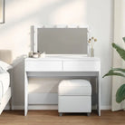 Slaapkamerkaptafel in bewerkt hout met cosmetica binnen handbereik - Wit / 1 - Slaapkamerkaptafels
