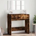 Slaapkamerkaptafel met strakke lijnen en duurzaam hout - Gerookt eiken / 1 - Slaapkamerkaptafels