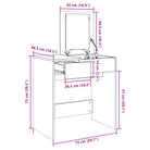 Slaapkamerkaptafel van bewerkt hout met alles binnen handbereik - Slaapkamerkaptafels