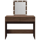 Slaapkamerkaptafels van bewerkt hout met binnen handbereik cosmetica - Slaapkamerkaptafels