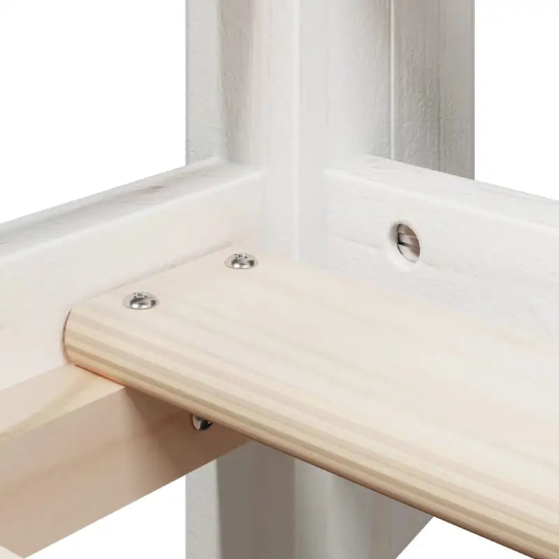 Stapelbed met bedhuis van massief grenenhout en open zijdeur - Bedden & bedframes