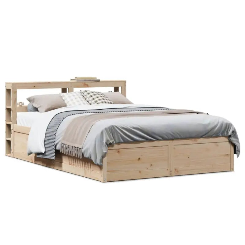 Stevige bedframe van massief grenenhout voor een goede nachtrust - Naturel / 150 x 200 cm - Bedden & bedframes